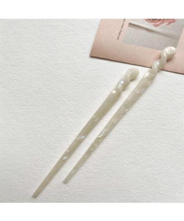 QBODP 2 pieces of hair for thick hair simple hair sticks for rolls elegant eating sticks hair accessories modern style hairpins H1