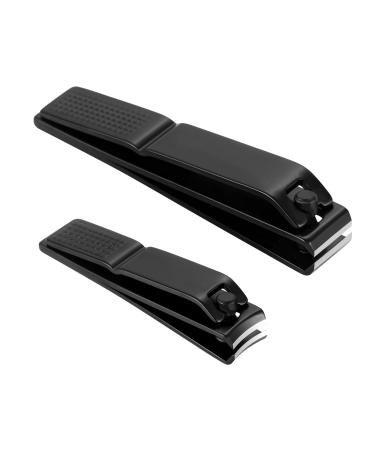 Nail & Toenail Clipper Set Nail Clippers for Thick Ingrown Nails Ultra Sharp Fingernail & Toenail Cutters for Men Women (Black)