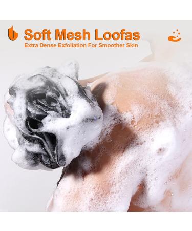 Urbanstrive XL Soft Shower Loofah Sponge for Men and Women - 75g - Black - 1 Pack - Buy Online on GoSupps.com