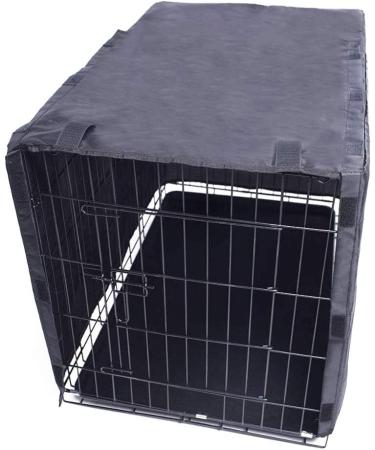 Avanigo Black Dog Crate Cover 42-Inch - Durable Waterproof Pet Kennel Cover for Metal Crates - Indoor/Outdoor Wire Cage Protection - Buy Online on GoSupps.com