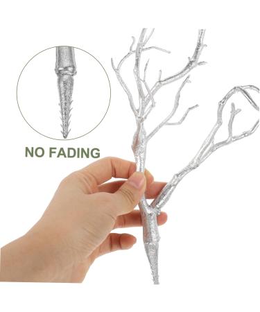 Zerodeko 6pcs Simulated Twigs Fall Decor Fake Tree Branch Branches for Diy Crafts Making Branches for Decoration Driftwood Branch Fall Home Flower Arrangement Plastic Filling Miss Silver 35X20X5CM - Buy Online on GoSupps.com