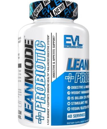 Evlution Nutrition Leanmode + Probiotic - 15 Billion CFUs Digestive Support Capsules (40 Servings) - Buy Online on GoSupps.com