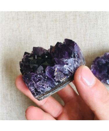 Natural Crystal Rough Natural Crystal Uruguay Amethyst Quartz Crystal Heart Cluster Specimen 1pc yuebang 5cm - Buy Online on GoSupps.com