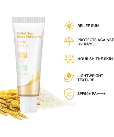 Rice Sunscreen Organic Sunscreen with Centella Probiotic Rice Sunscreen for Face and Body Moisturizing Sunscreen (1) - Buy Online on GoSupps.com