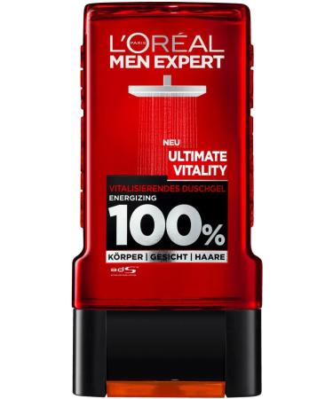  L'Or al Paris L'Oreal Men Expert Douche Ultimate Vitality 6 Pack (6 X 300ml) - Buy Online on GoSupps.com