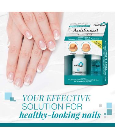 Nail Tek Antifungal Kit - Treats Finger and Toenail Fungus, Conditions Cuticles, Protects Nails - Includes Travel Size Renew - Antifungal Treatment - Buy Online on GoSupps.com