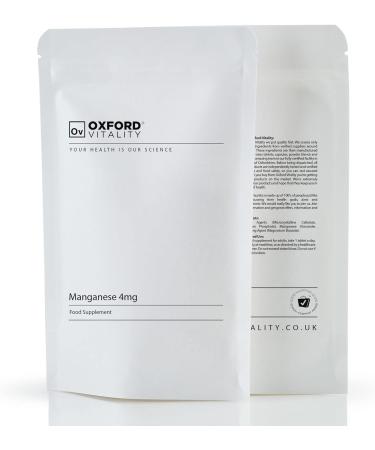 Manganese 4mg Tablets for Cartilage & Bone Health | Oxford Vitality - 14 Count - Buy Online on GoSupps.com
