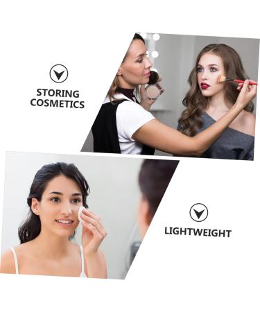 NOLITOY Make Up Mirrors 2pcs Box Loose Box 5g Case Bottle Bulk Travel Plastic Stand Black 7.5x7.5cm - Buy Online on GoSupps.com