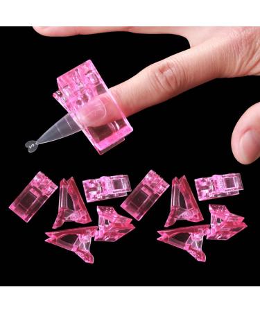 VNC 10Pcs Pink Nail Tips Clip for Polygel & Builder Clamps | Manicure Nail Art Tool - Buy Online on GoSupps.com