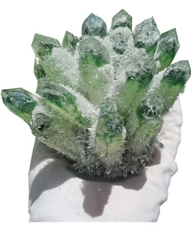 Natural Crystal Rough Stone Crafts Green Ghost Phantom Quartz Crystal Cluster Specimen (Size : 300-400g) - Buy Online on GoSupps.com
