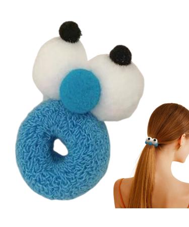 Funny Hair Clips Hair Pom - High Elasticity Big Eyes Funny Hair Ties Girls Daily Hair Accessories For Women Girls Blue