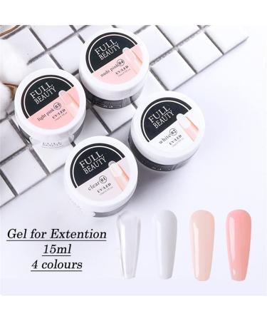 15ml Clear Builder Nail Gel | Long-Lasting Nail Extension Gel for Salon Technicians and DIY Design in Light Pink - Buy Online on GoSupps.com