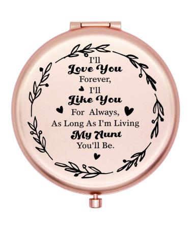 onederful Aunt Gifts Travel Compact Pocket Mirror for Aunt from Niece Mother s Day Birthday Ideas for Aunt-Aunt You ll be