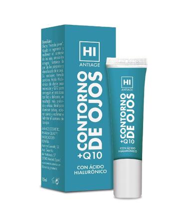 Hi Antiage - Eye contour 15 ml. Young look effect. Attenuates wrinkles strengthens the skin of the eyelids and raises the tail of the eyebrow. With Hyaluronic Acid and Q10. EN-GB