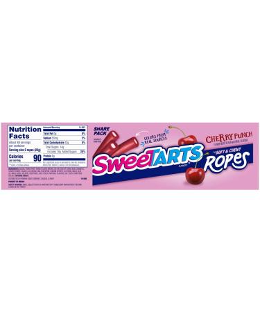 SweeTARTS Soft & Chewy Ropes 3.5oz (Pack of 12) - Licorice Candy | Sweet & Tangy Flavor - 8 Count - Buy Online on GoSupps.com