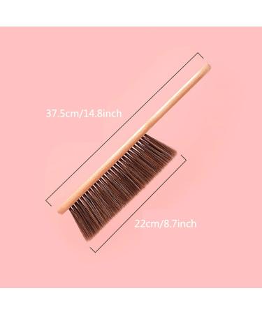 NEDLON 2 Pack Hand Bed Broom Horse Hair Bench Brush Wood Handle Bricklayers Brushes Cleaning Counter Furniture Dusting Brush - Buy Online on GoSupps.com
