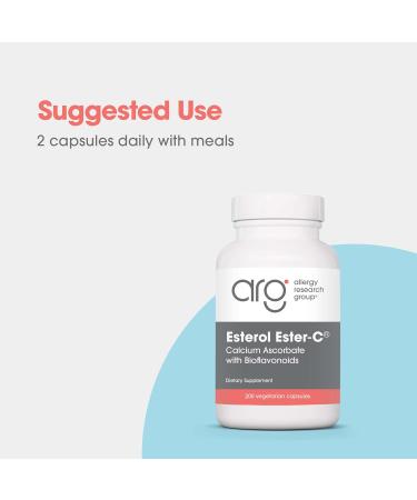 Allergy Research Group Esterol Ester-C - Vitamin C 1350mg Supplement Immune Support Calcium Ascorbate with Bioflavonoids Ascorbic Acid Rutin Quercetin Vegan Capsules - 200 Count 200 Count (Pack of 1) - Buy Online on GoSupps.com