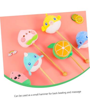 Warmhm Plush Hammer Massage Device - Manual Percussion Back & Neck Massager Tool - 25x12cm Orange | International Shipping - Buy Online on GoSupps.com