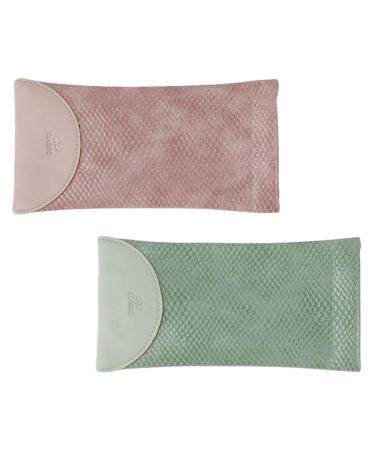 EXCEART 2pcs Sunglasses Case PU Leather Sunglasses Pouch Sunglasses Holder Bag for Home Outdoor Travel