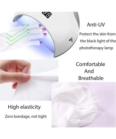 4 Pairs UV Manicure Gloves for Nail Lamp - Anti-UV Ray Fingerless Gloves for Women (White, Black, Purple, Pink) - Buy Online on GoSupps.com