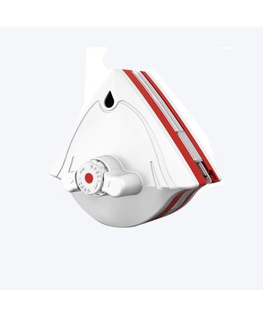 Window Cleaner Wipers Window Cleaner Triangles Shape Double-Side Window Cleaner Glass Wiper Cleaning Brush Adjustable Magnet Force (White 5 30mm)