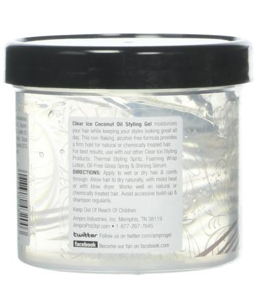 Ampro Pro Styl Clear Ice Coconut Oil Styling Gel 12 oz - Smooth & Style with Natural Coconut Oil - Buy Online on GoSupps.com