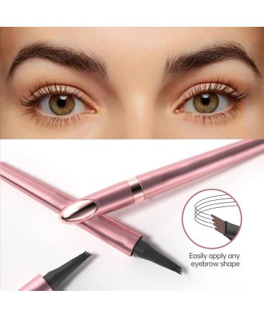 Microblading Eyebrow Pen 2024 New 3D Waterproof Microblading Eyebrow Pencil 4-Tip Waterproof Eyebrow Pen Natural Makeup Long-Lasting Fine Stroke Magic Eyebrow Pencil (Black) - Buy Online on GoSupps.com