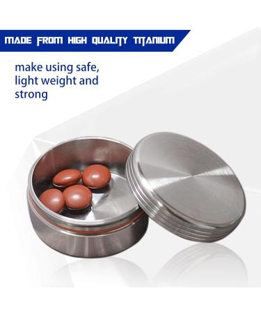 Buy Titanium Waterproof Pill Case | EDC Urgency Capsule Box | Pocket Metal Box for Camping - Silver - Buy Online on GoSupps.com