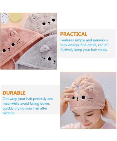 DOITOOL Hair Drying Turban 3Pcs - Cute Cat Hair Wrap Set for Kids & Women - Buy Online on GoSupps.com