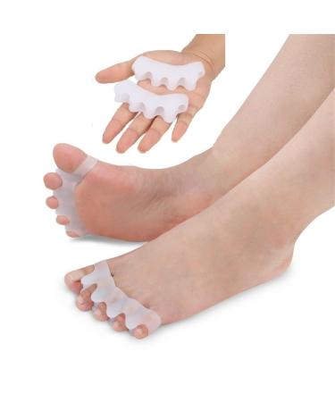 Toe Spreader Hallux Valgus Silicone - 4 Pack Toe Separator for All Toes - Soft Foot Correction Bandage for Men & Women - Buy Online on GoSupps.com