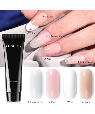 Alexnailart 4 Colors 30ml Nail Crystal Extension Gel Kit - UV Nail Builder & Acrylic Manicure Tool Set - Buy Online on GoSupps.com