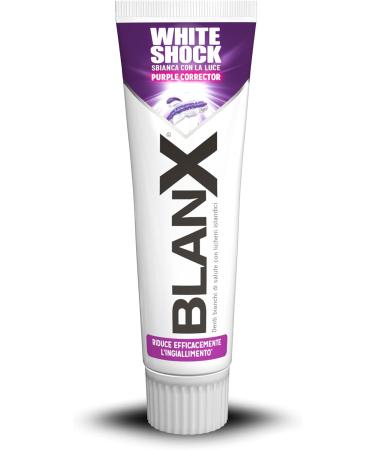  BLANX BlanX White Shock Purple Corrector Dual Color Toothpaste Effectively reduces yellowing with Actilux technology and color correction gentle on enamel and gums 75 ml - Buy Online on GoSupps.com