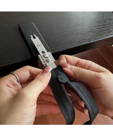 Stainless Steel Zipper Jig Slider Tool | Double-End Zipper Head & Pull Installer | Durable Zipper Jig for Easy Repair - Buy Online on GoSupps.com