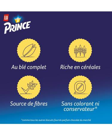 Prince de LU Chocolat - Double Flavored Chocolate Milk Filled Biscuit - Whole Wheat - Ideal for Snack - 300g - Buy Online on GoSupps.com