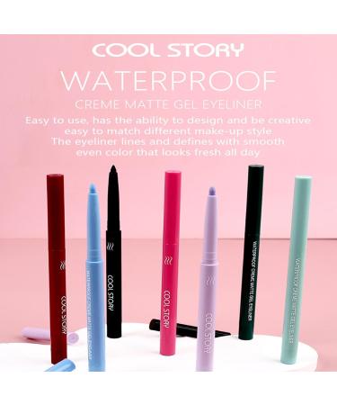 Eye Liner Set | Waterproof Matte Liquid Liner Pen Set | Matte Eyeshadow Highlight Pen Rainbow Eye Liner Soft Crayon Eye Shadow Set for Halloween Festival Makeup - Buy Online on GoSupps.com