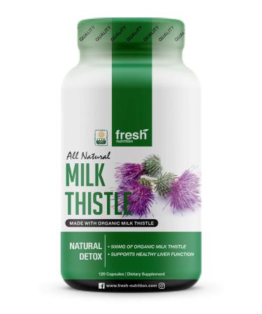 Milk Thistle Organic - 120 Servings of 2000mg - Strong  4 Month Supply  CCOF Organic - Silymarin Thisilyn Seed Standardized Extract 4:1 Capsules - Made in The USA