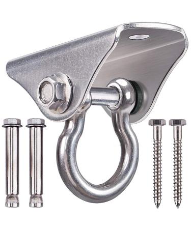 SELEWARE Stainless Steel Swing Hanger with Bolts for Indoor Outdoor Swing Set Wall Ceiling Mount Anchor for Suspension Trainers Load up to 1000 lbs 1 Pack hanger