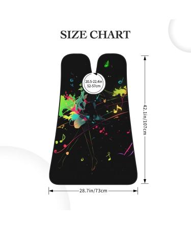 Musical Notes Print Beard Bib Apron | Non-Stick Hair Catcher for Men | Perfect Shaving Gifts | One Size Black - Buy Online on GoSupps.com