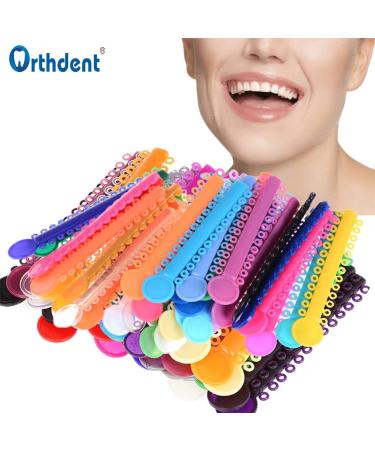 Dental Orthodontic Ligature Ties - 2080Pcs Colored Bands for Braces - Elastomeric Rubber Bands - 2 Bags Included - Buy Online on GoSupps.com