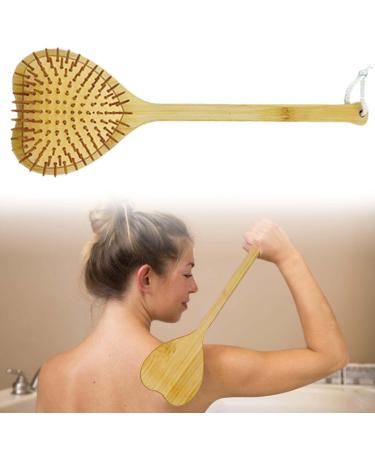 Bamboo back scratch: Wood scratch -hand back scratches with an extra wide head long handle 40cm back scratcher wood massager for adults men women itching (wood color) - Buy Online on GoSupps.com
