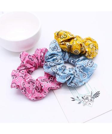 Philsp Women s Bohemian Hair Rings - Pleated Ponytail Holder in Light Blue & 6 Colors | Retro Ethno Style - Buy Online on GoSupps.com