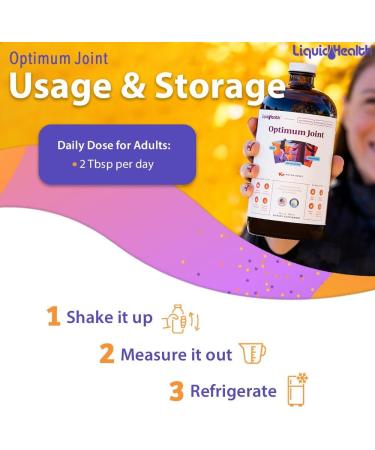 LIQUIDHEALTH Optimum Joint Support Supplement with Glucosamine Chondroitin MSM Hyaluronic Acid - Triple Strength Liquid Vitamins Gluten-Free Dairy-Free Soy-Free Joint Juice Made in USA (32 oz) Melon Berry 32 Fl Oz (P  - Buy Online on GoSupps.com