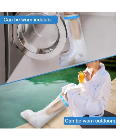 Haofy Waterproof Plaster Protection Leg Cover | Adult Shower Protector for Ankle & Leg Injuries | Durable & Comfortable Leg Wrap - 31.7 cm - Buy Online on GoSupps.com