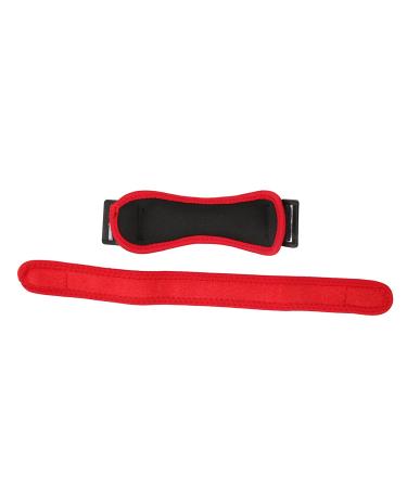 Patella Knee Knee Sleeve Release Pressure Patella Knee Strap Unisex Anti Slip for Dancing (Red)