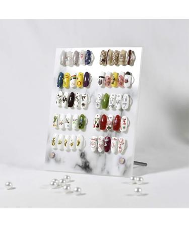 Minkissy Nail Art Showing Holder Marble Nail Art Detachable Color Card Display Board Acrylic False Tip Display Stand for Salon - Buy Online on GoSupps.com
