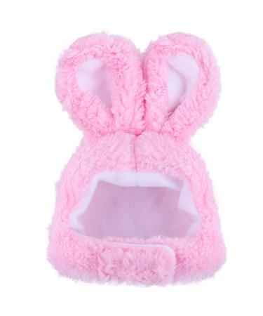 XIMISHOP Cute Costume Bunny Rabbit Hat with Ears for Cats & Small Dogs Party Costume Easter Pet Accessory Headwear(Pink)