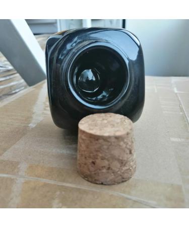 Porcelain Dappen Dish with Wooden Cap - Nail Art Acrylic Powder Tool in Cube Style (Black) - Buy Online on GoSupps.com