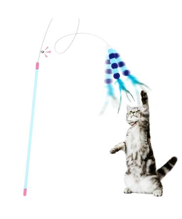 Cobee cat spring toys with a bobbleball soft cat toys with a bell with a bell in interactive cat toys training toys cat playing toys for kittens in the interior blue