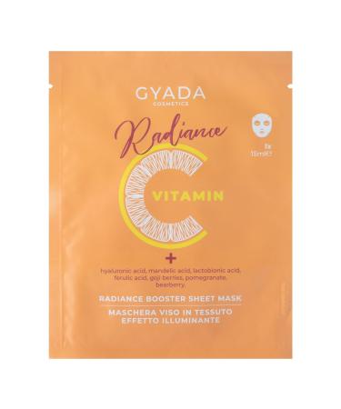 GYADA COSMETICS GYADA COSMETICS Radiance Booster Sheet Mask illuminating sheet face mask provides antioxidant action against signs of aging and expression based on vitamin C 15 ml