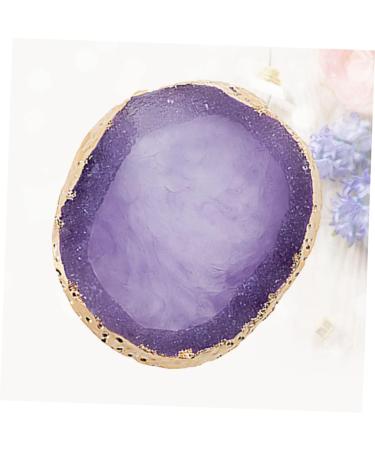 OHPHCALL 1 Piece Resin Manicure Palette with Agate Edge Professional Coloring Page for Nail Art Suitable for Mixing Blending Colors Easy to Clean to Use 95*83cm Purple - Buy Online on GoSupps.com